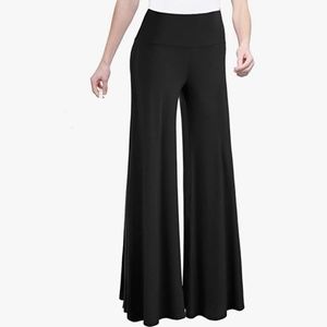 Women’s Wide Leg Palazzo Lounge Pant in Black